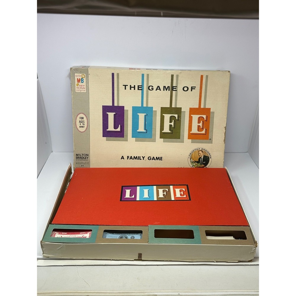 Vintage 1960 The Board Game of Life Art Linkletter #4000 Milton Bradley Original